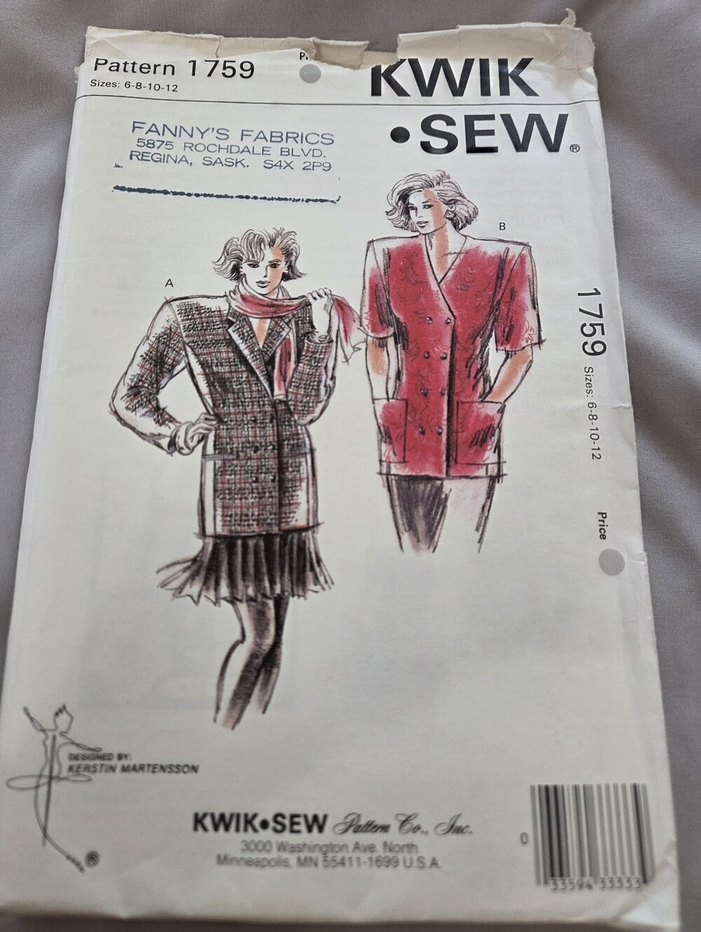 Kwik Sew Pattern 1759